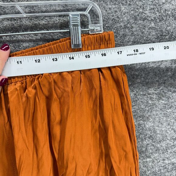 New Forever 21 Pants Women 1X Plus Brown High Rise Flat Front Elastic Waist - Picture 3 of 9